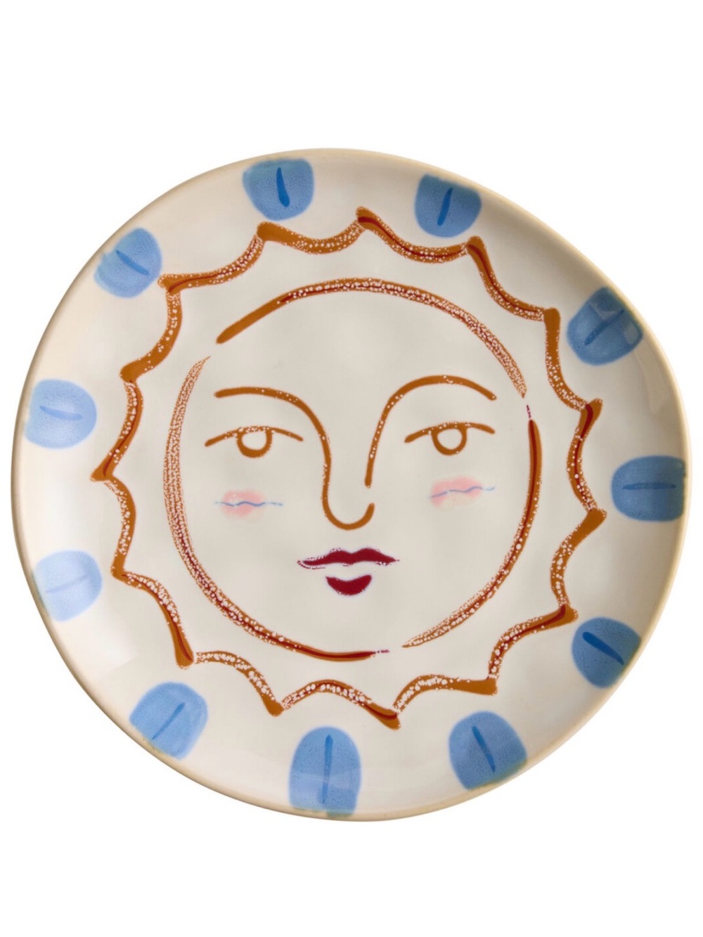 1 Hand Painted Artful Mystic Sun ☀️ Small Bites Appetizer Plate / Trinket Dish